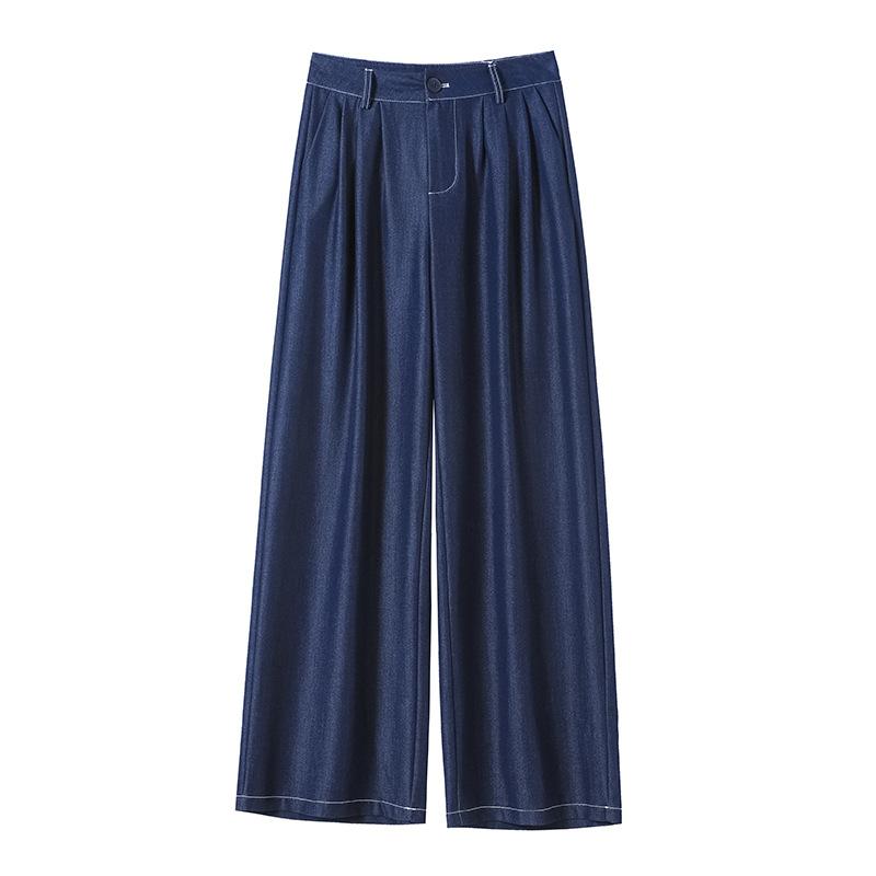 Jeans et Pantalons Femme | Pantalon plissé Femme Bleu