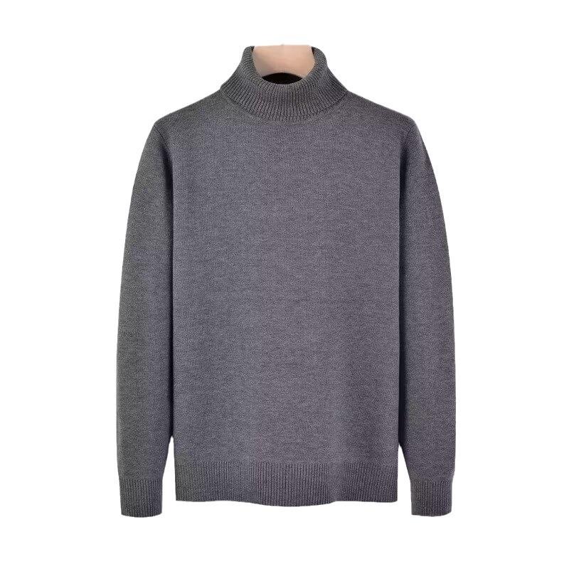 Maille Homme | Pull à col roulé en laine d’agneau lavée Homme Bleu Navy