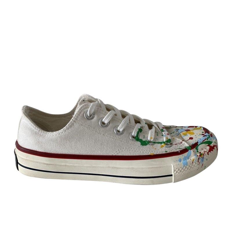 Sneakers Femme | Sneakers Paint Replica Chaussures Blanc